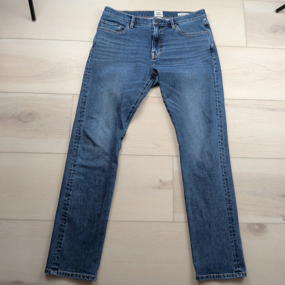Flint and Tinder Slim Fit Jeans Mens 32x32 Medium Wash Blue Stretch Denim
